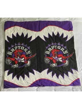 Vintage 1990s Huge Toronto Raptors Dinosaur Logo Sleeping Bag 1994 NBA Rare